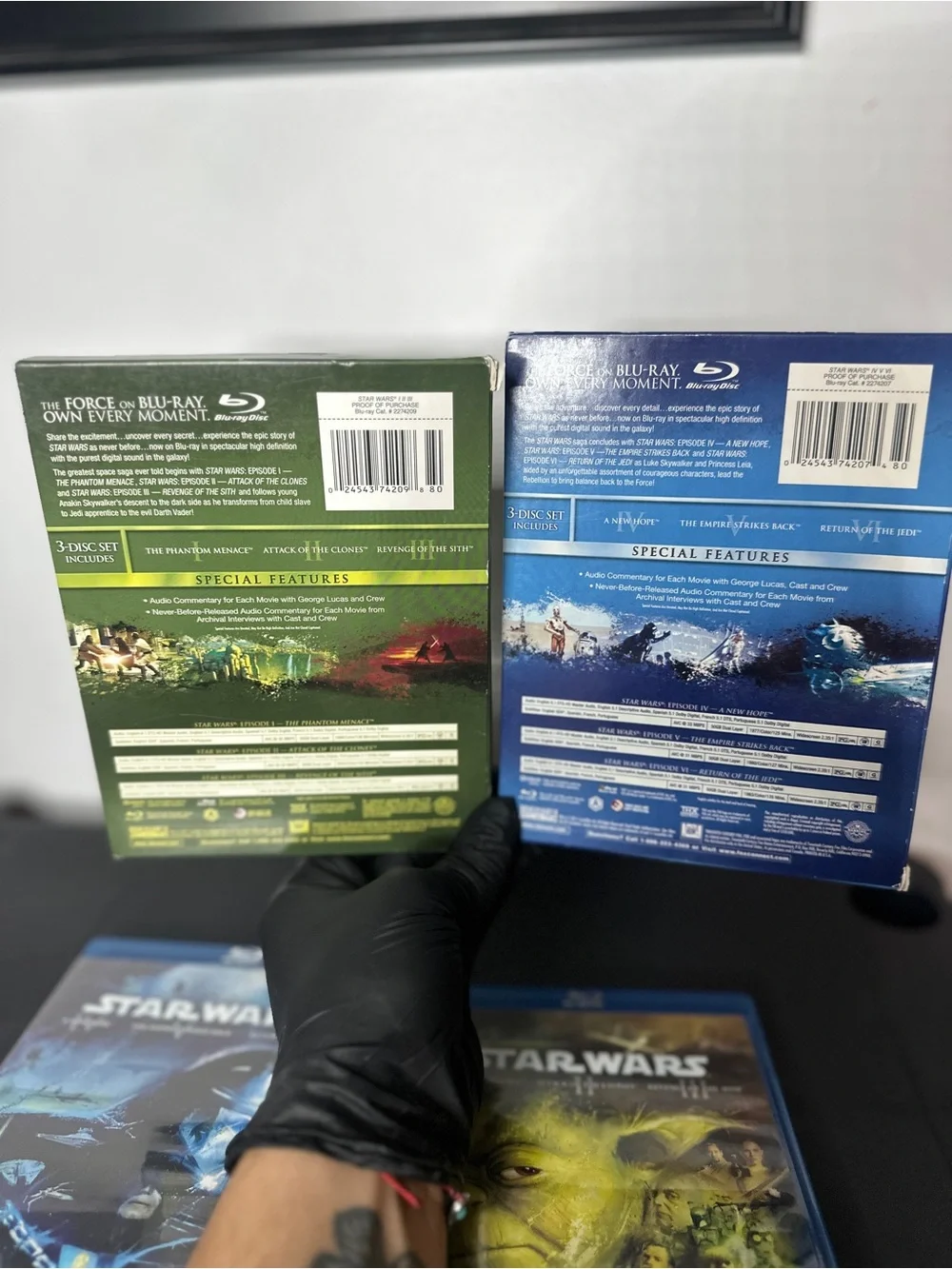 Star Wars Blu-ray Bundle Episodes I-VI Complete Saga 6 Movies 2 Box Sets